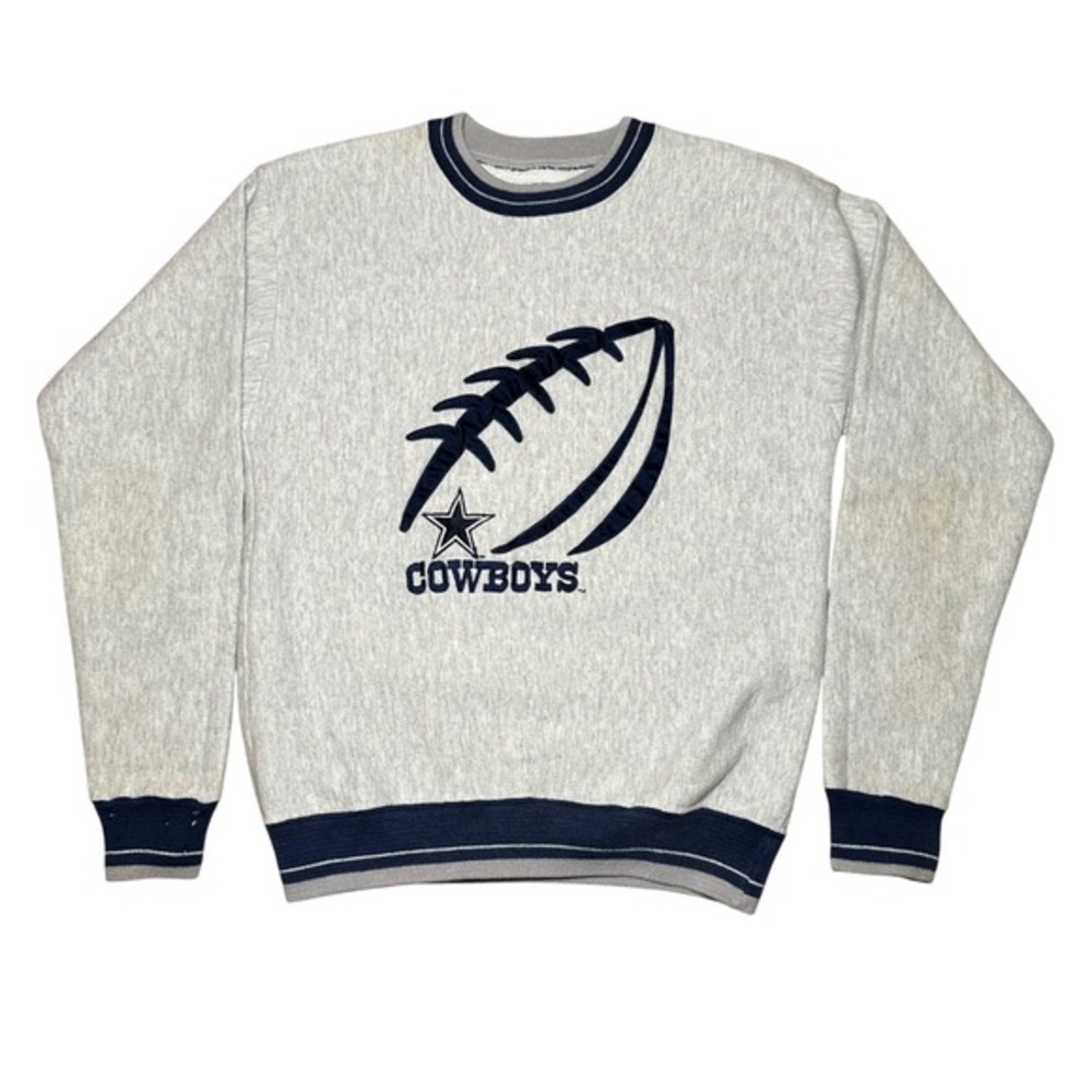 Vintage 90s Kids Youth‎ Dallas Cowboys Football Sweatshirt XL Grey NFL Pullover